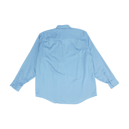 Gray Solid Long Sleeve Button Down