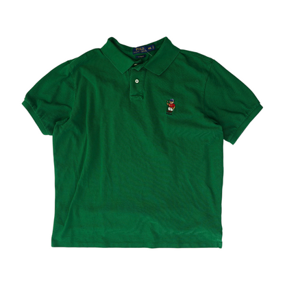 Green Solid Short Sleeve Polo