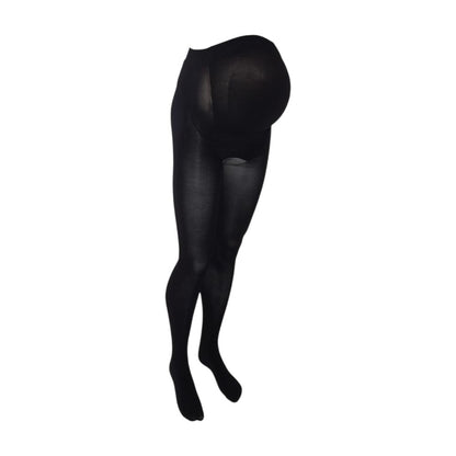 Black Maternity Solid Hosiery