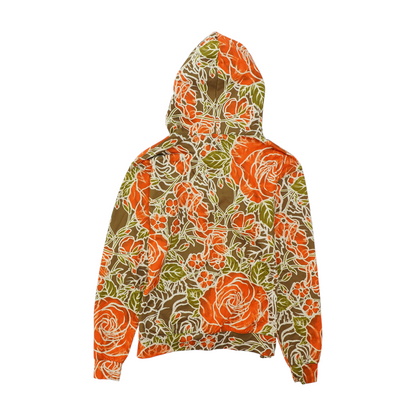 Olive Floral Hoodie Pullover