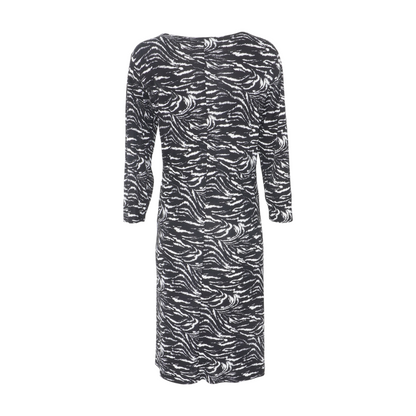 Black Plus Animal Print Midi Dress