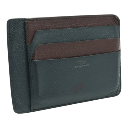 Hermès City 8CC Jungle Card Holder in Bleu Indigo and Bordeaux