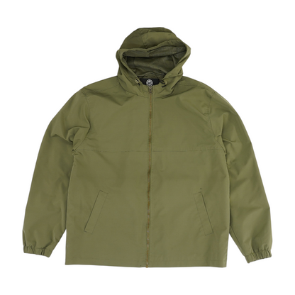 Green Solid Rain Jacket