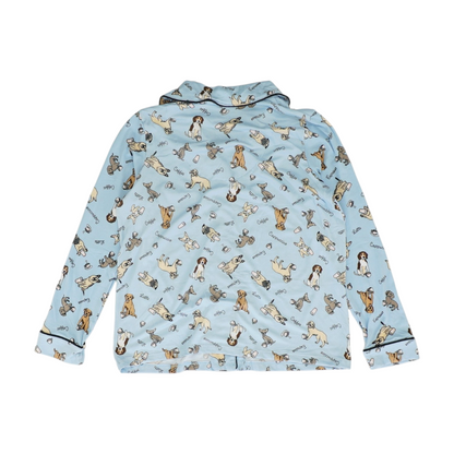 Blue Graphic Pajama Set