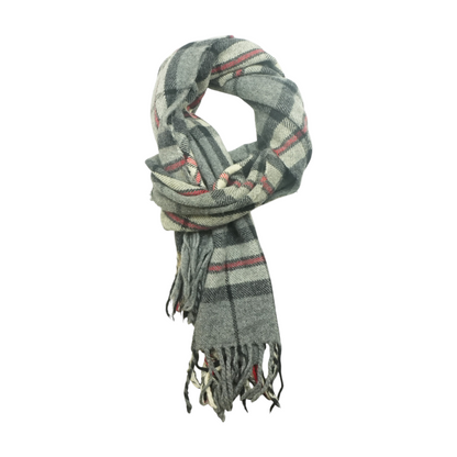 Gray Plaid Scarf