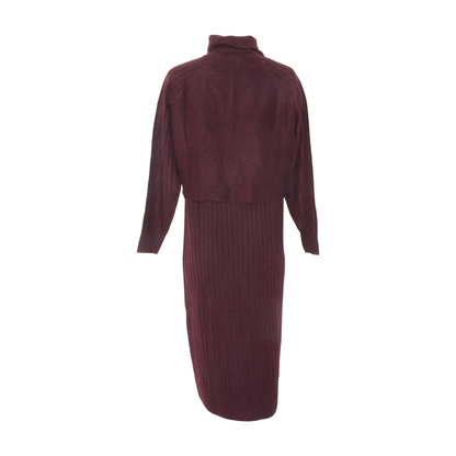 Maroon Petite Midi Dress