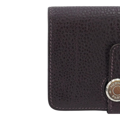 Purple Dogon Coin Pouch Card Holder in Togo Leather