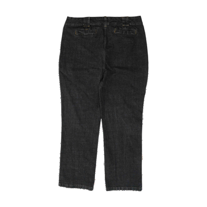 French Cuff Black Straight Jeans – Image 2