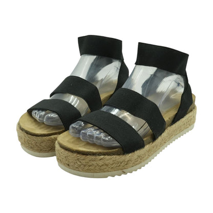 Black Flat Sandals