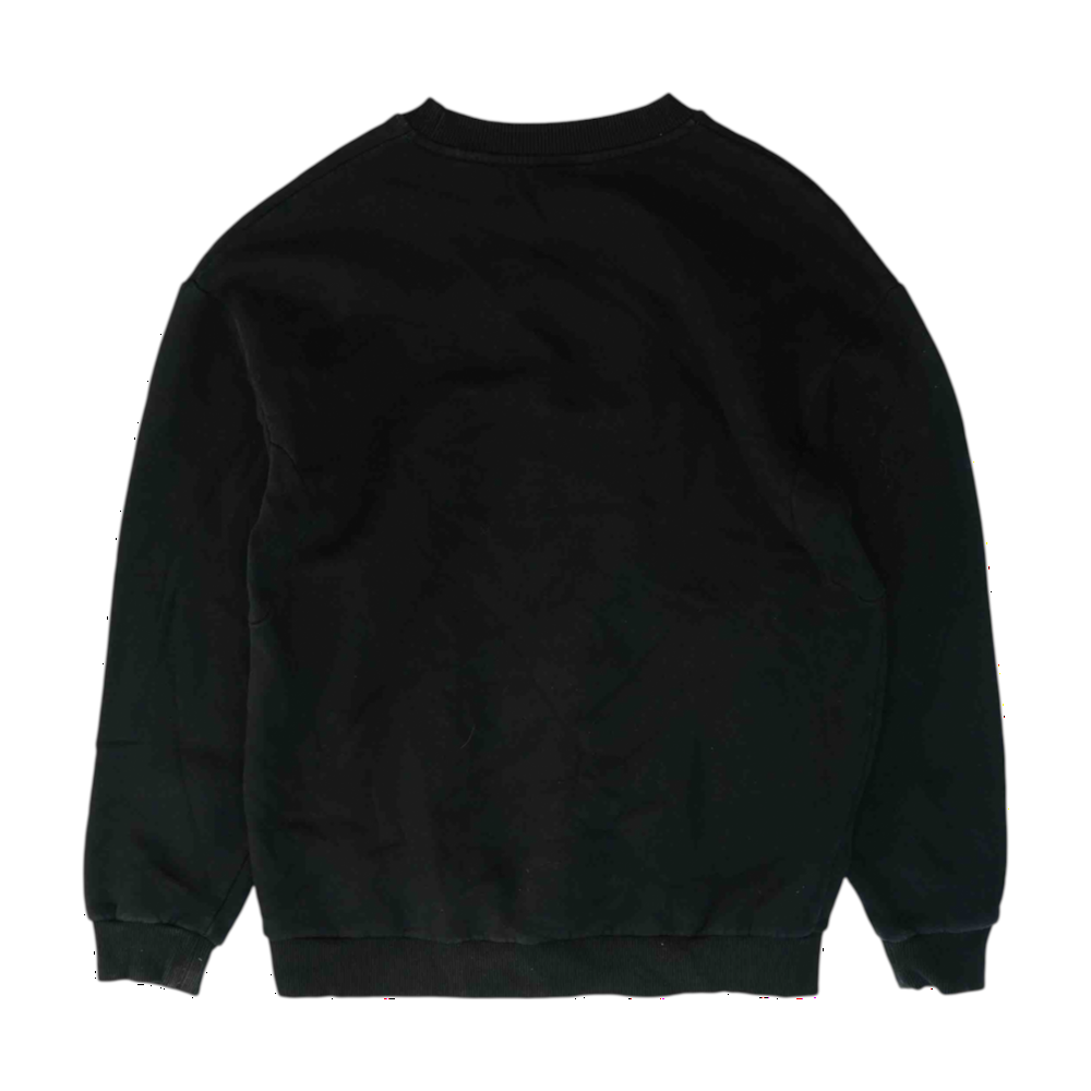 Black Solid Sweatshirt Pullover