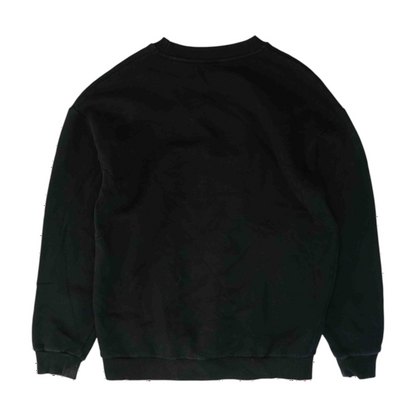 Black Solid Sweatshirt Pullover
