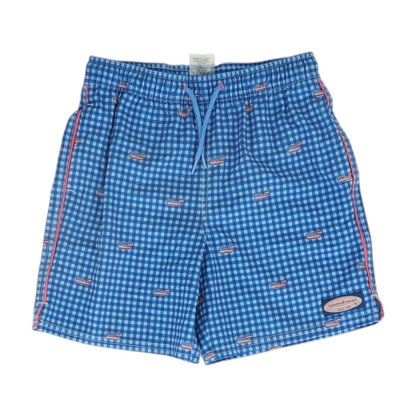 Blue Check Swim Bottom
