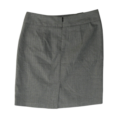 Black Petite Herringbone Mini Skirt
