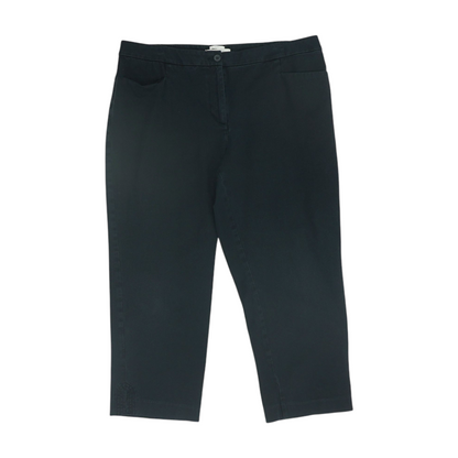 Navy Solid Capris