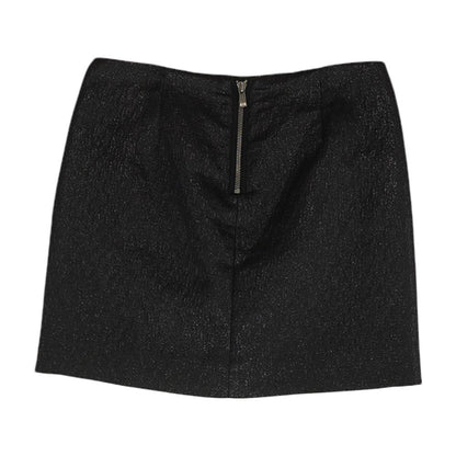 Black Solid Mini Skirt