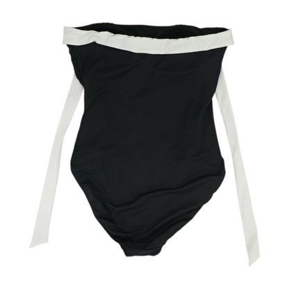 Black Color Block One-Piece