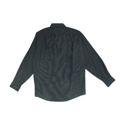 Black Striped Long Sleeve Button Down