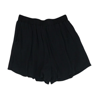 Black Solid Active Shorts