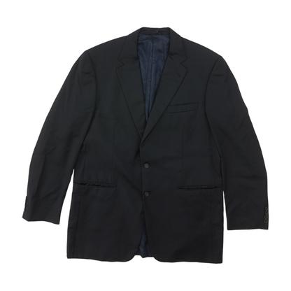 Vintage Navy Long Solid Sport Coat