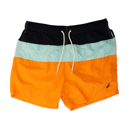 Orange Color Block Swim Bottom