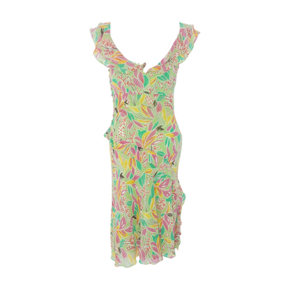 Green Graphic Midi Dress