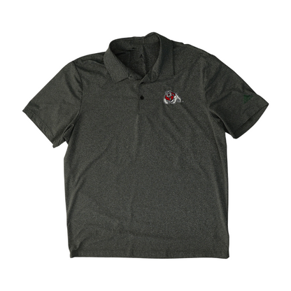 Gray Fresno State Bulldogs Solid Short Sleeve Polo