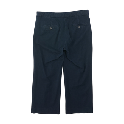 Navy Solid Chino Capris