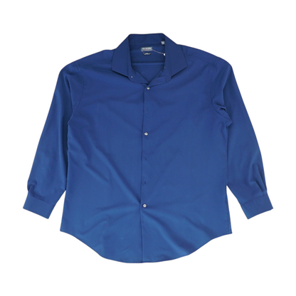 Navy Solid Long Sleeve Button Down