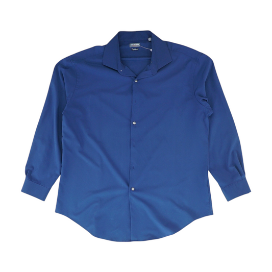 Navy Solid Long Sleeve Button Down