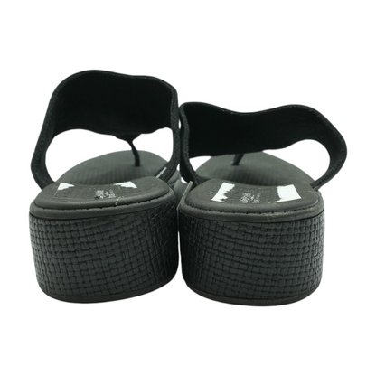 Black Wedged Sandals