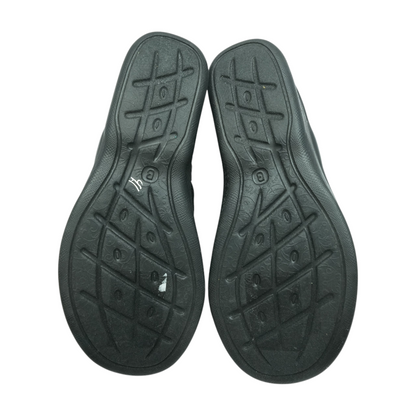 Black Wedged Sandals