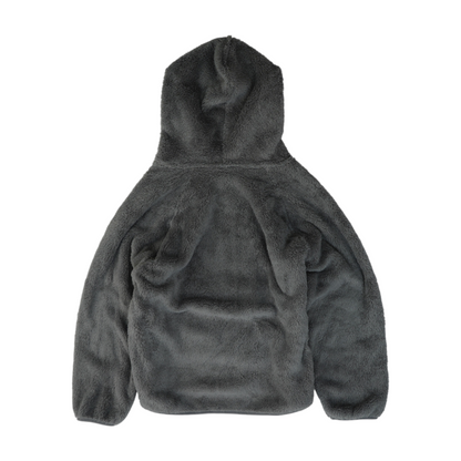 Gray Solid Hoodie Pullover