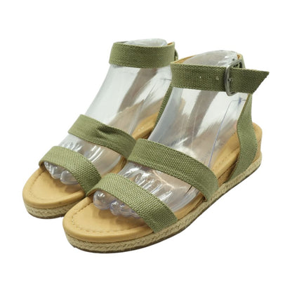Olive Flat Sandals