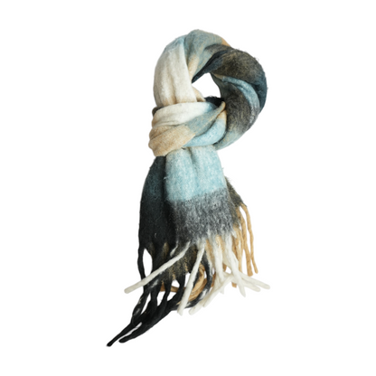 Multi Plaid Wool Scarf