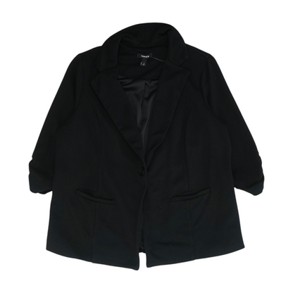 Black Plus Size Solid Blazer