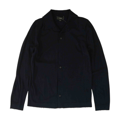 Navy Solid Cardigan Sweater
