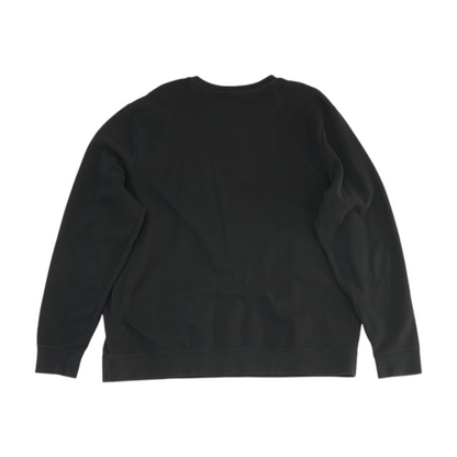 Black Solid Sweatshirt Pullover