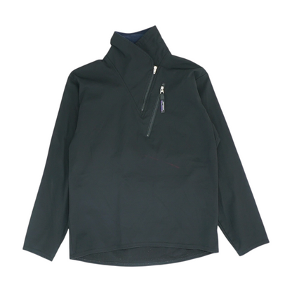 Vintage Black Solid 1/4 Zip Pullover