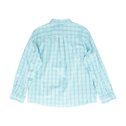 Blue Plaid Long Sleeve Button Down