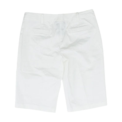 White Solid Shorts