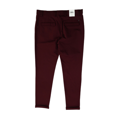 Burgundy Tapered Pants