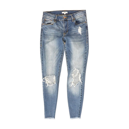 Navy Solid Skinny Leg Jeans