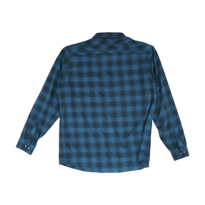 Blue Plaid Long Sleeve Button Down