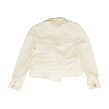 White Solid Blazer