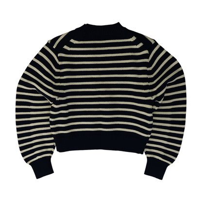 Navy Striped Pullover Sweater