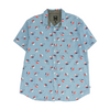 Blue Print Short Sleeve Button Down