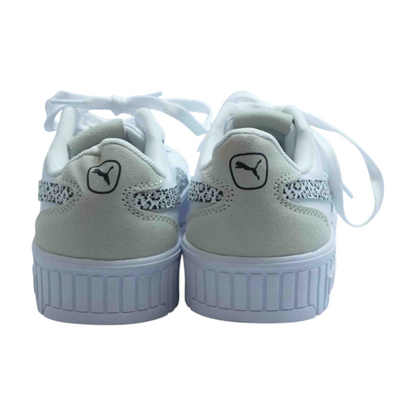 Carina White Leopard Low-Top Athletic Shoes