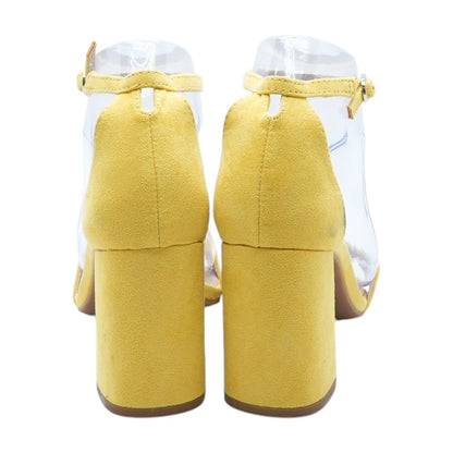 Yellow Block Heels