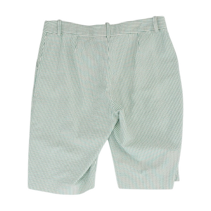 Green Striped Chino Shorts