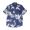 Blue Tropical Short Sleeve Button Down